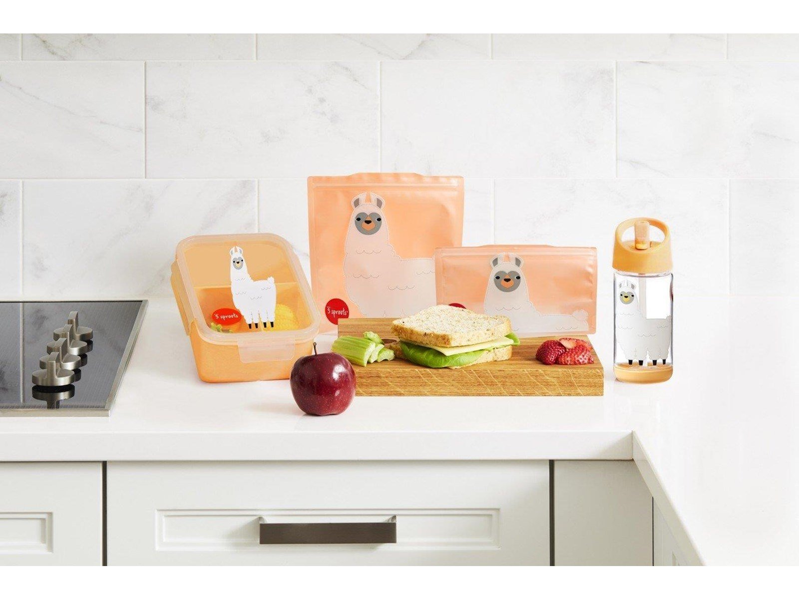 3 Sprouts - Bento Box - Peach Llama