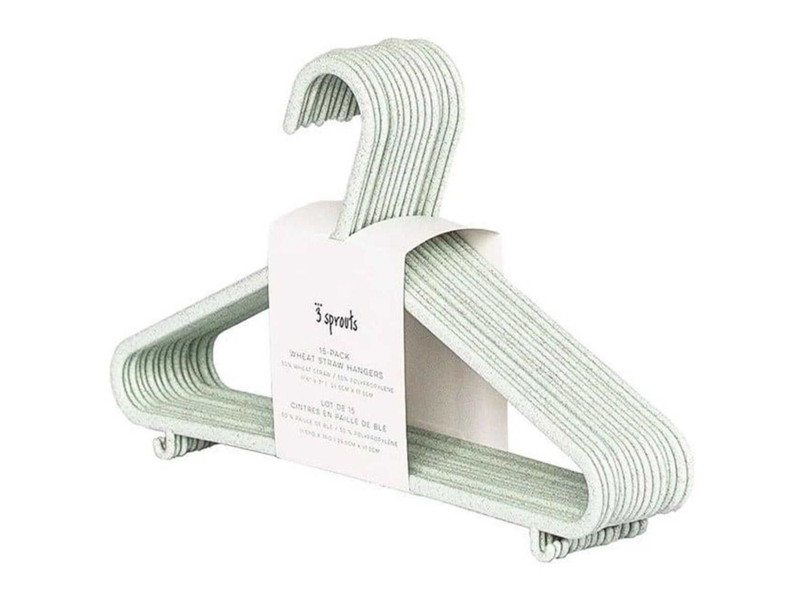 3 Sprouts - Hanger In Wheat Straw 15 pcs Green