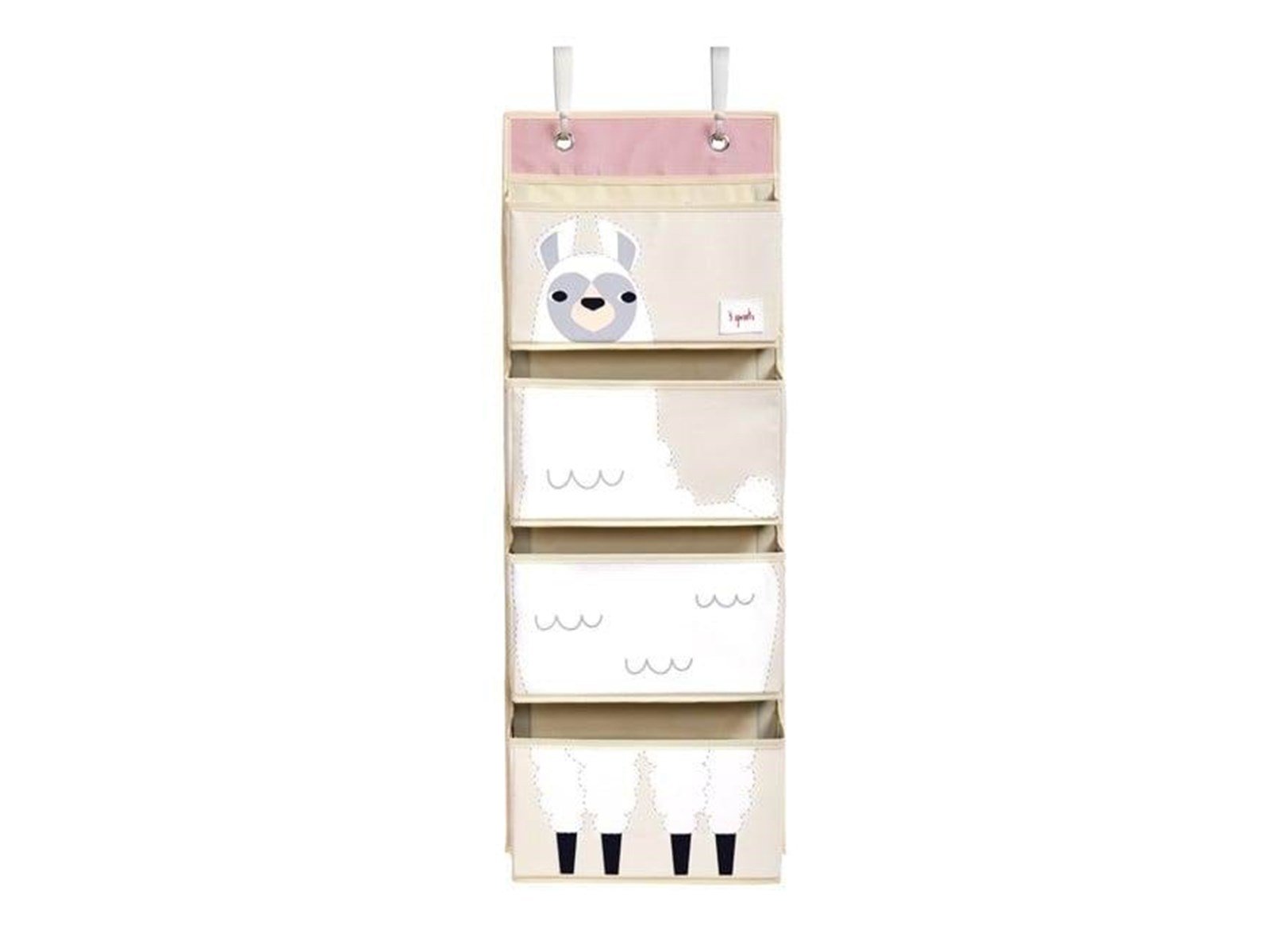 3 Sprouts - Hanging Wall Organizer - White Llama
