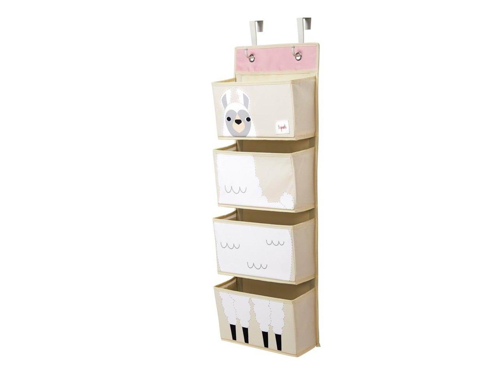 3 Sprouts - Hanging Wall Organizer - White Llama