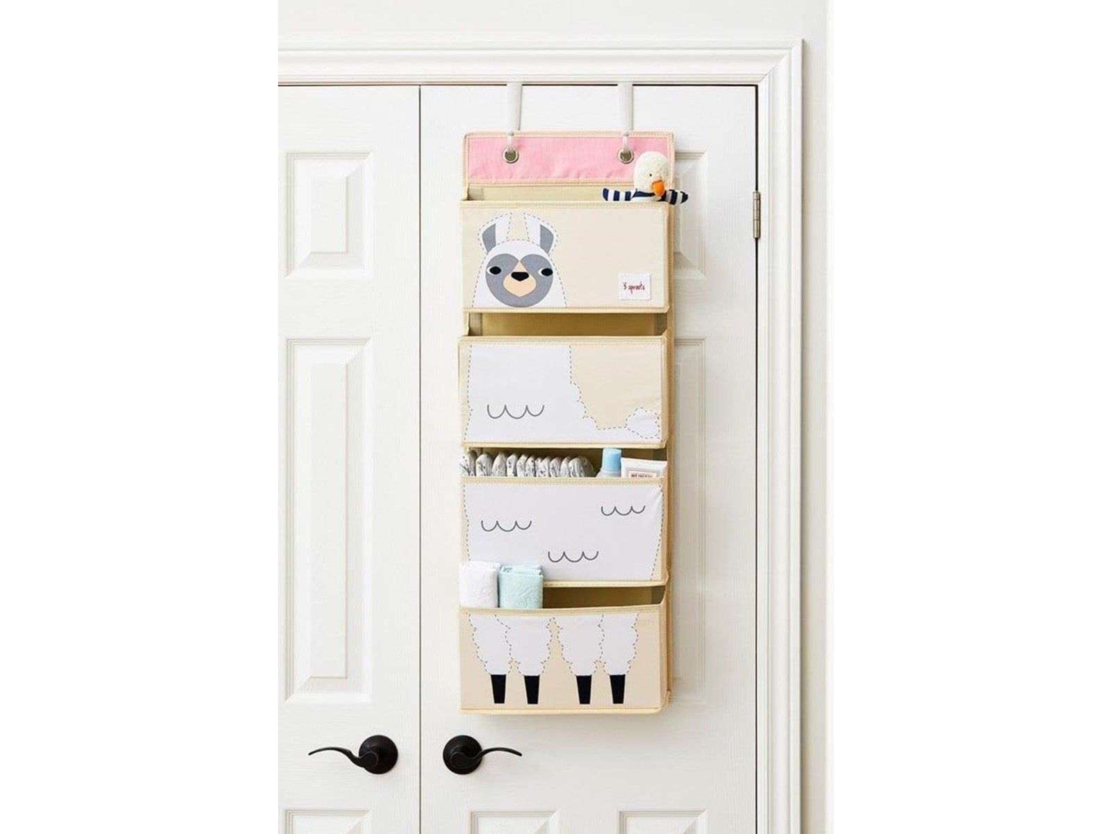 3 Sprouts - Hanging Wall Organizer - White Llama