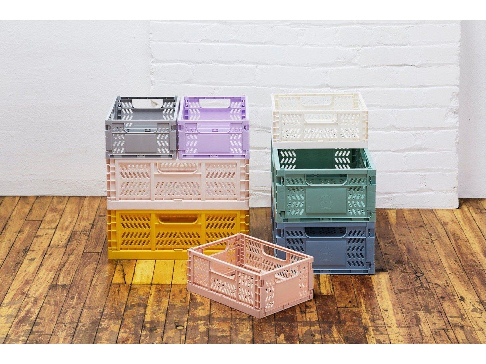 3 Sprouts - Modern Folding Crate Large Pink