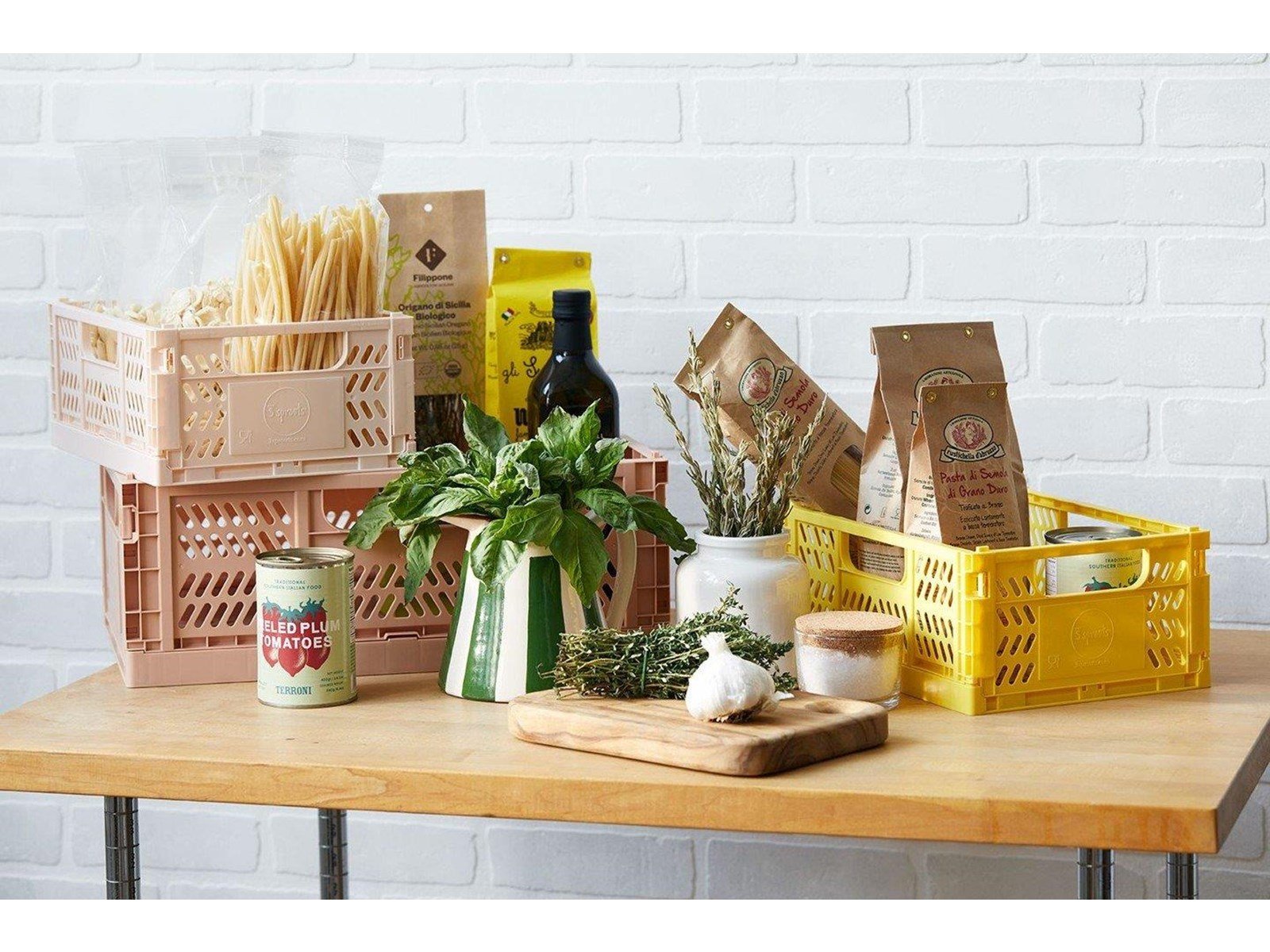 3 Sprouts - Modern Folding Crate Large Yellow