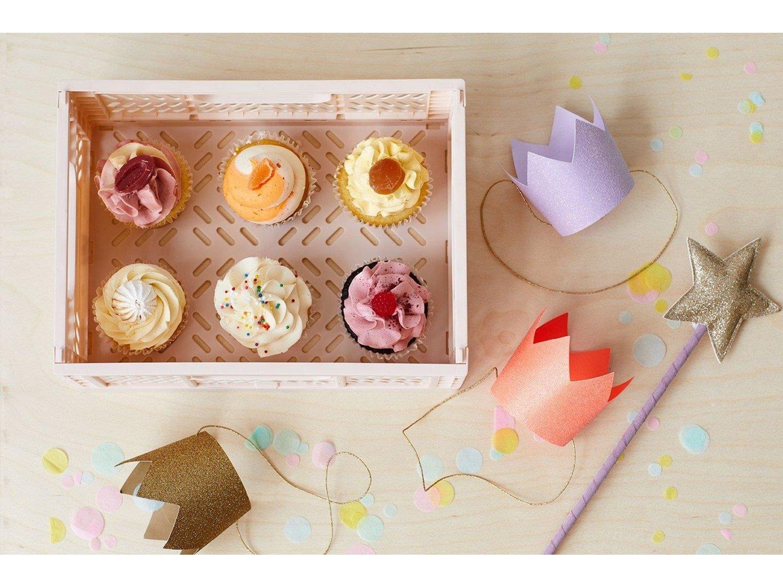 3 Sprouts - Modern Folding Crate Medium Pink