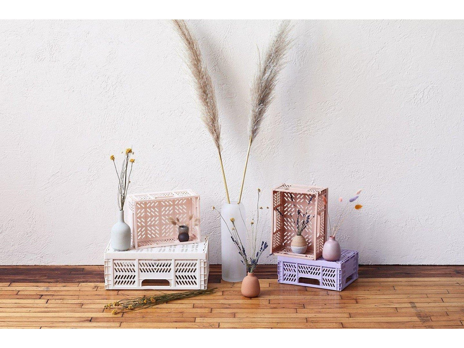 3 Sprouts - Modern Folding Crate Medium Pink