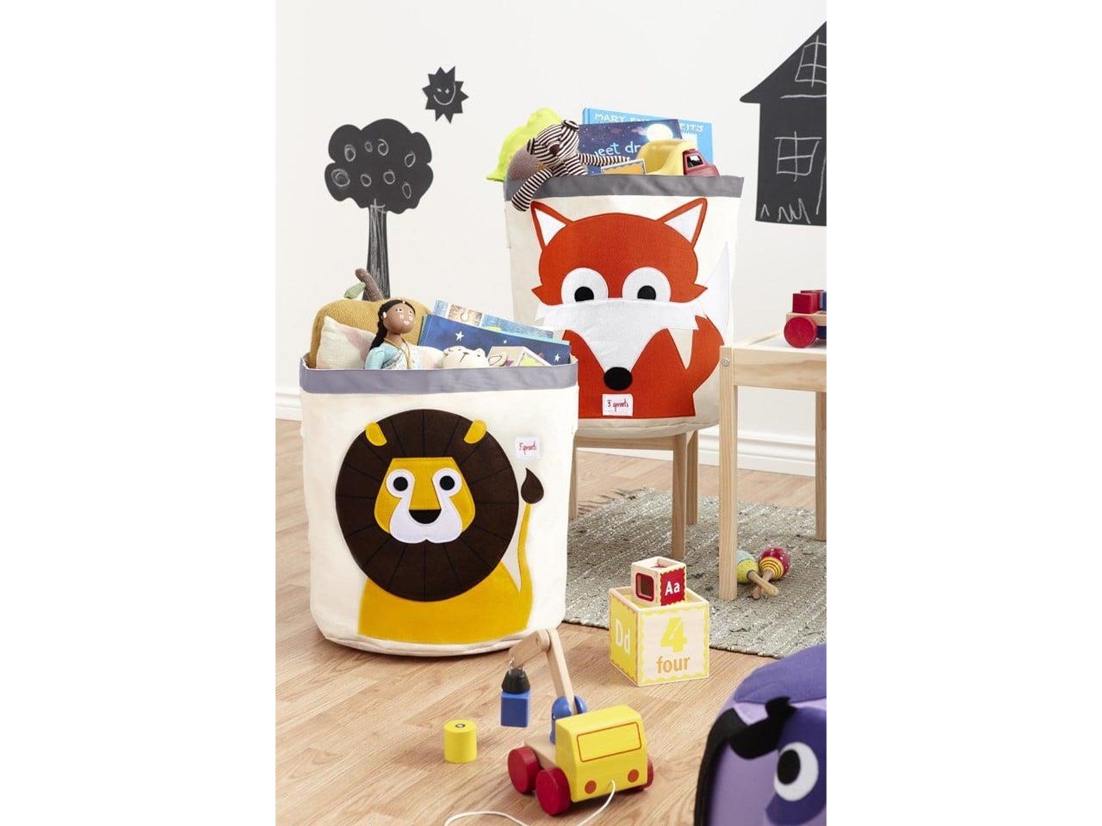 3 Sprouts - Storage Bin - Yellow Lion