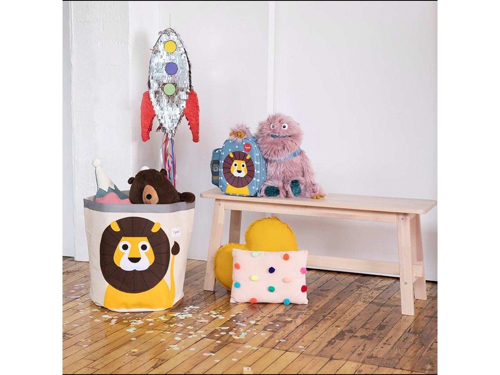 3 Sprouts - Storage Bin - Yellow Lion