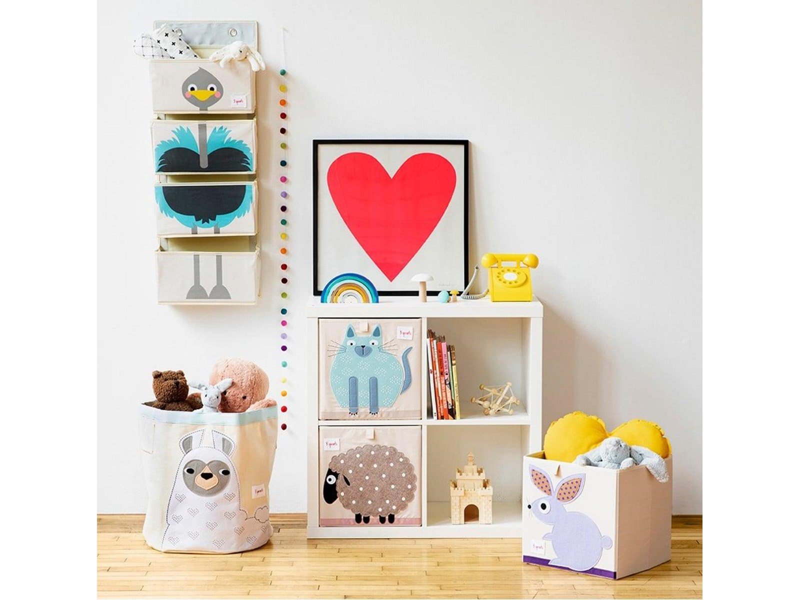 3 Sprouts Storage Box - Blue Cat