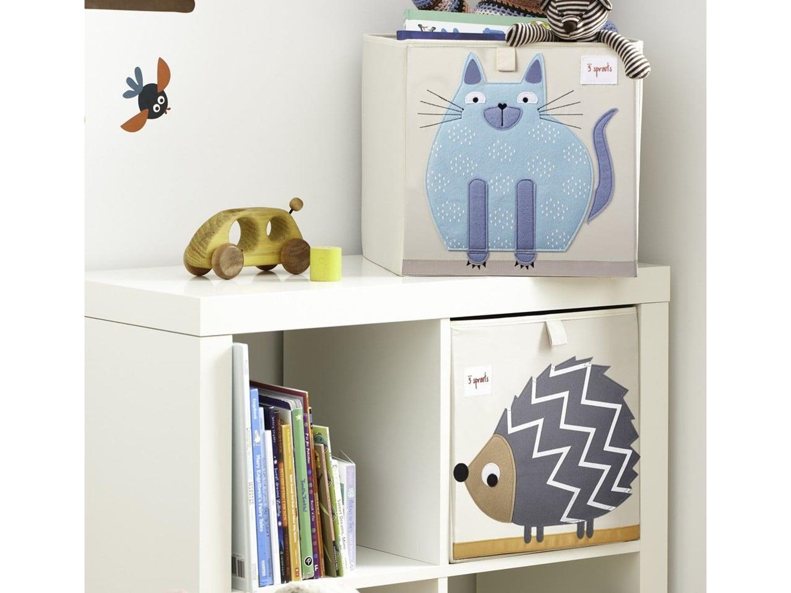 3 Sprouts Storage Box - Blue Cat