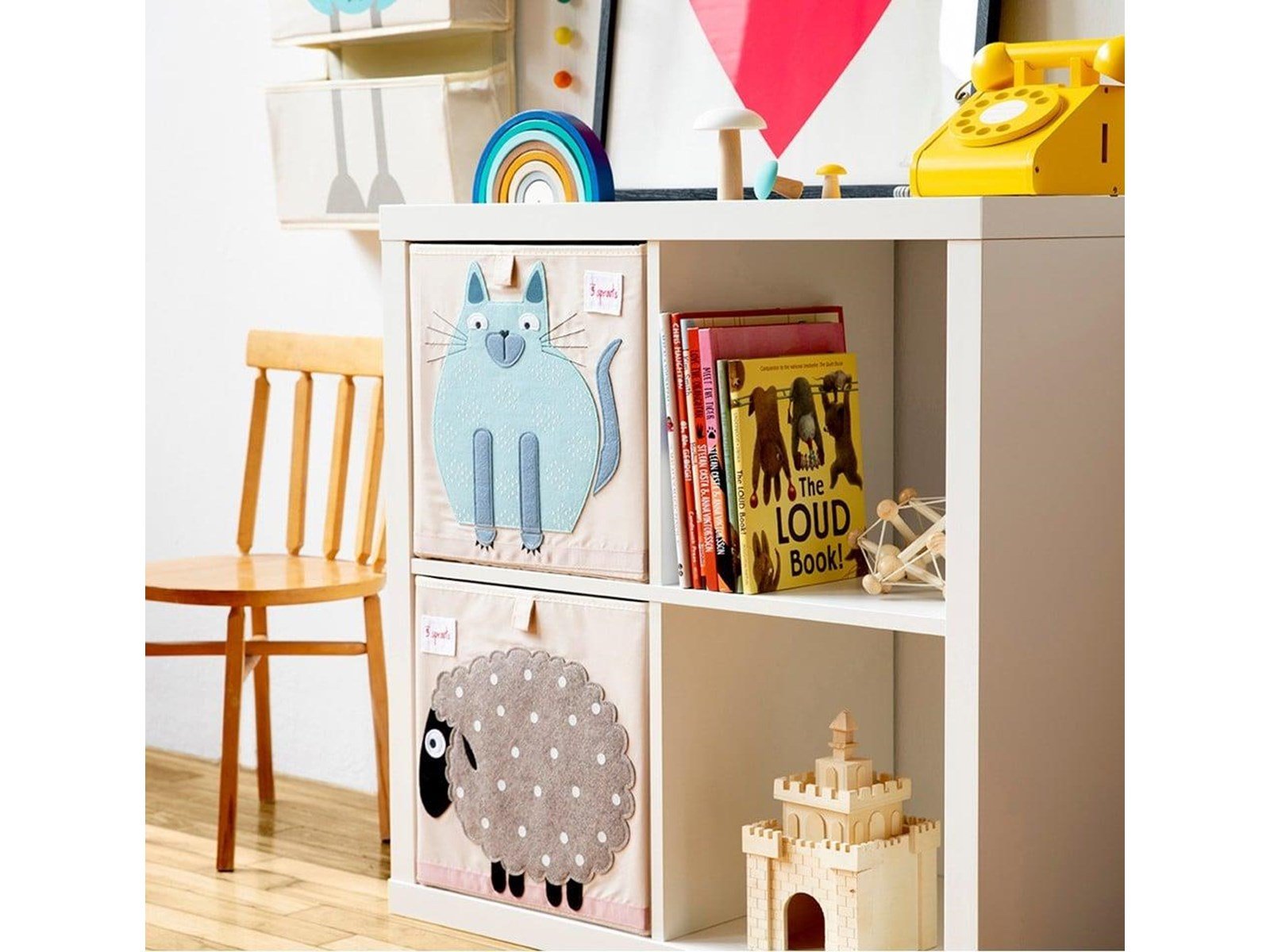 3 Sprouts Storage Box - Blue Cat