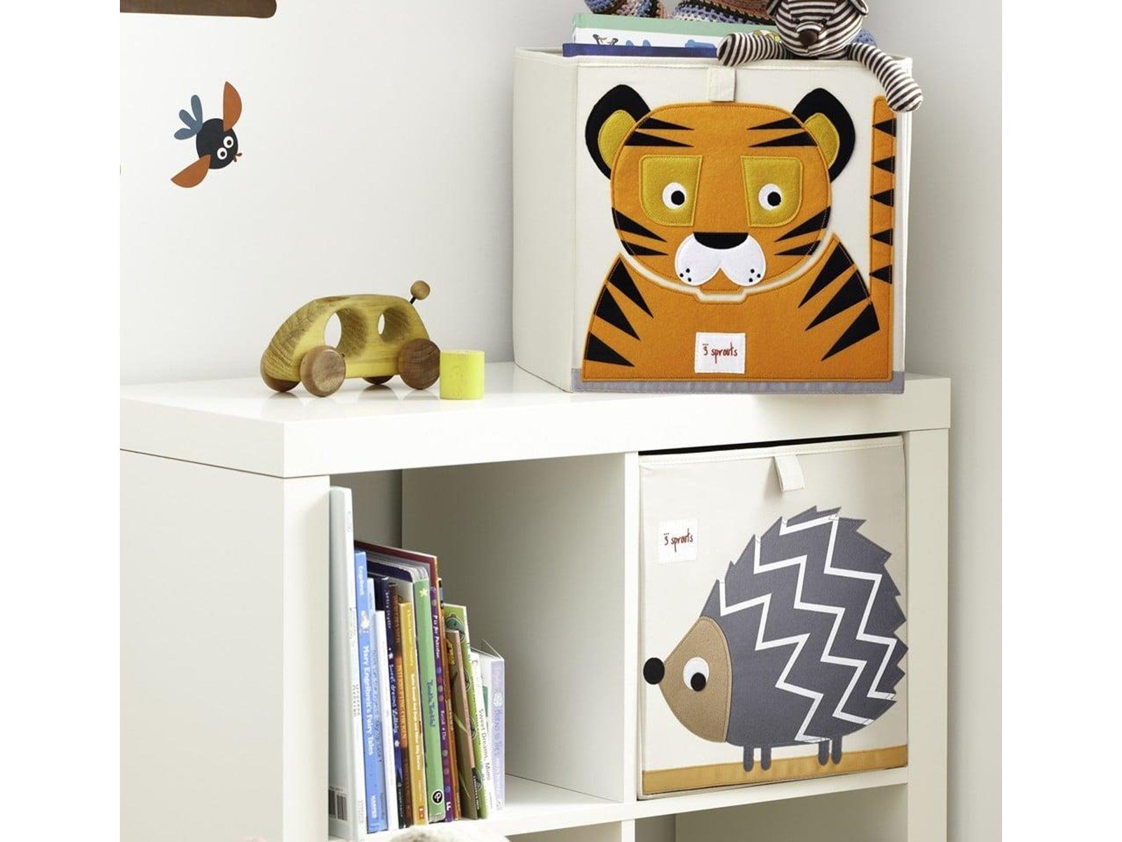 3 Sprouts Storage Box - Orange Tiger