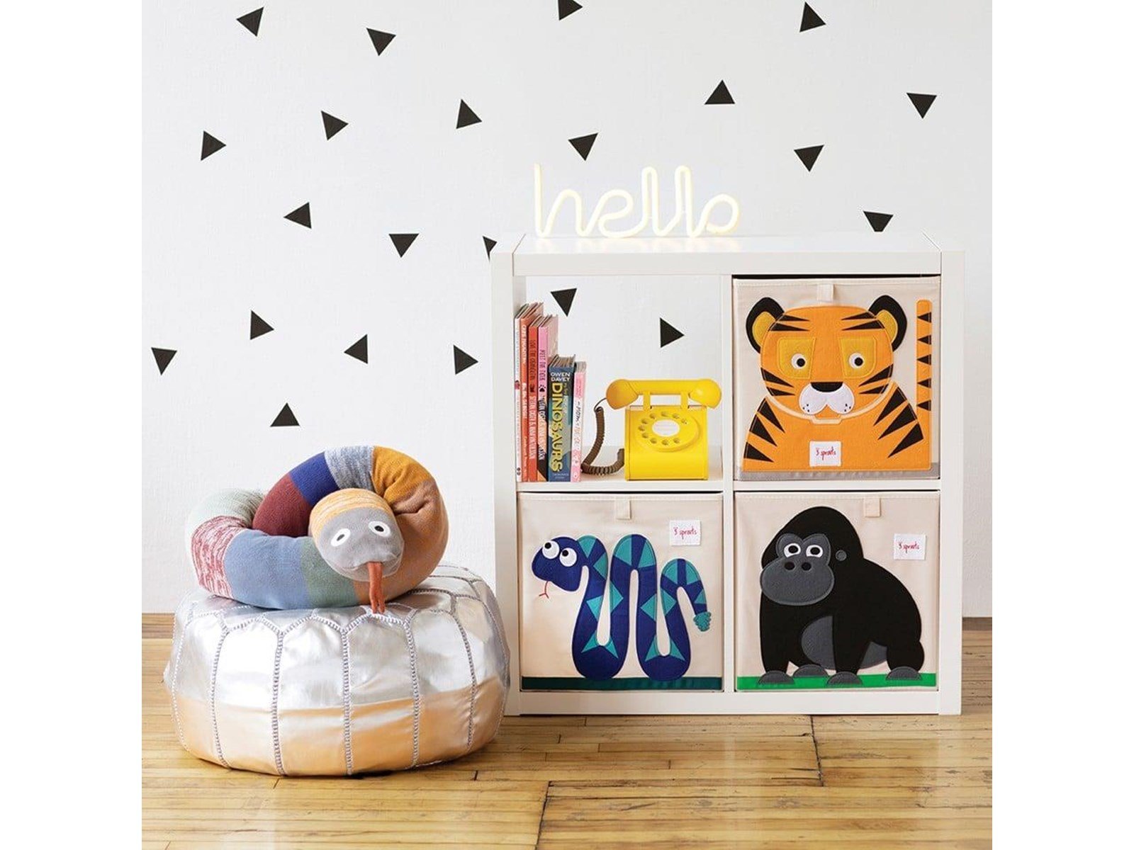 3 Sprouts Storage Box - Orange Tiger