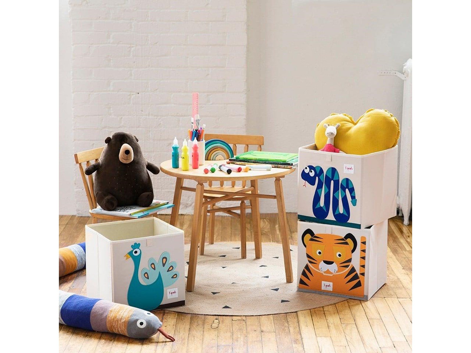 3 Sprouts Storage Box - Orange Tiger