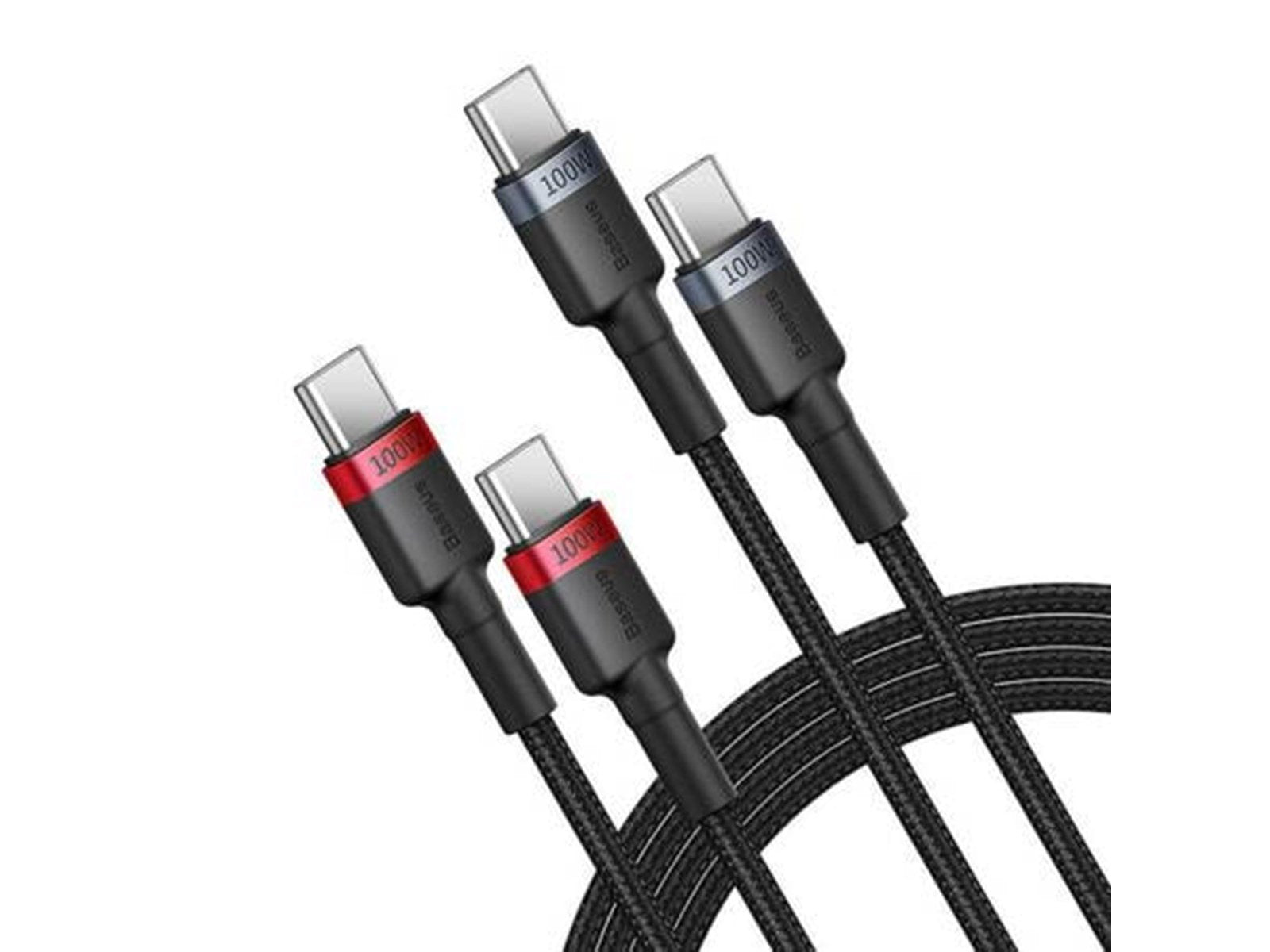 Baseus Cafule USB-C to USB-C 100W.2m 2pcs (red-black gray-black) cable.