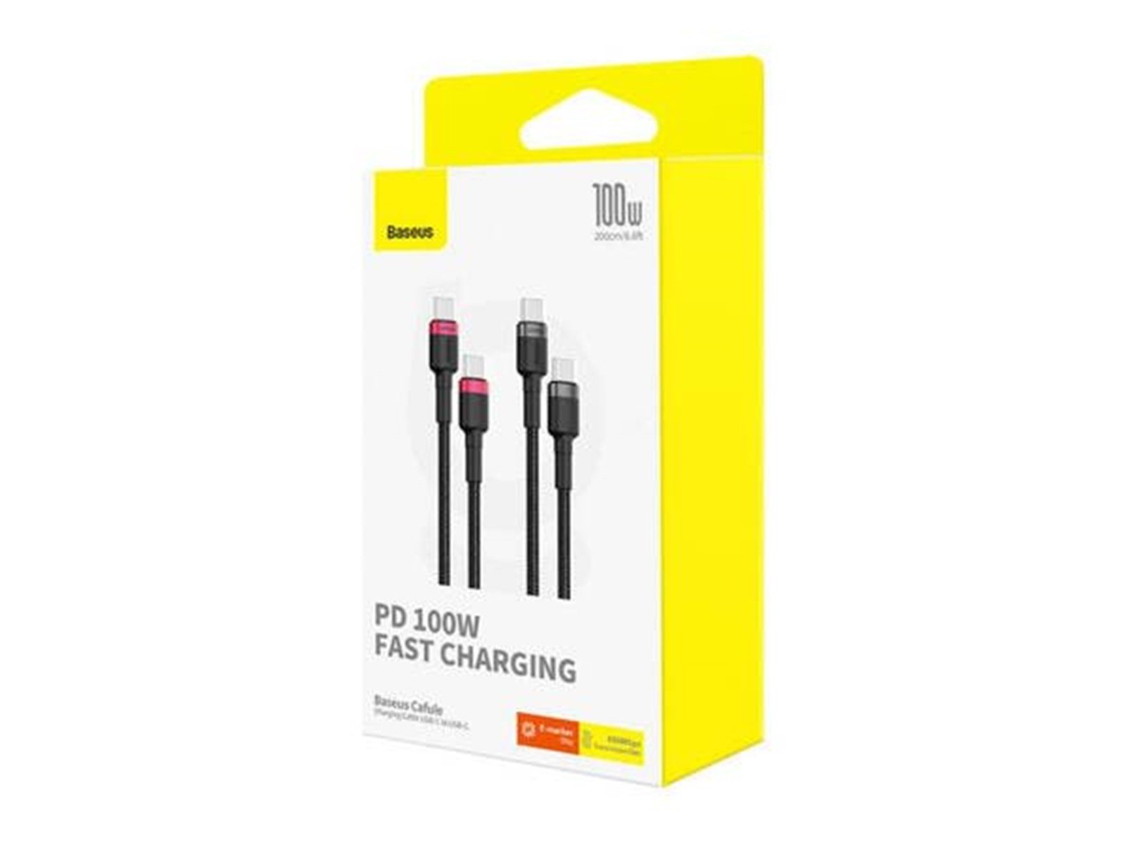 Baseus Cafule USB-C to USB-C 100W.2m 2pcs (red-black gray-black) cable.