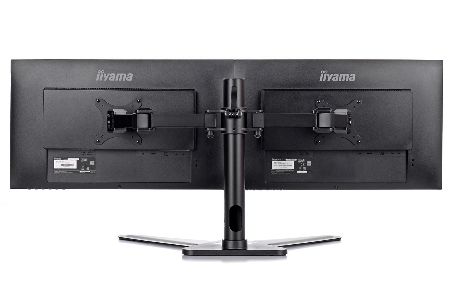 iiyama Dual-Monitorhalterung DS1002D-B1 für zwei Displays bis 30 Zoll