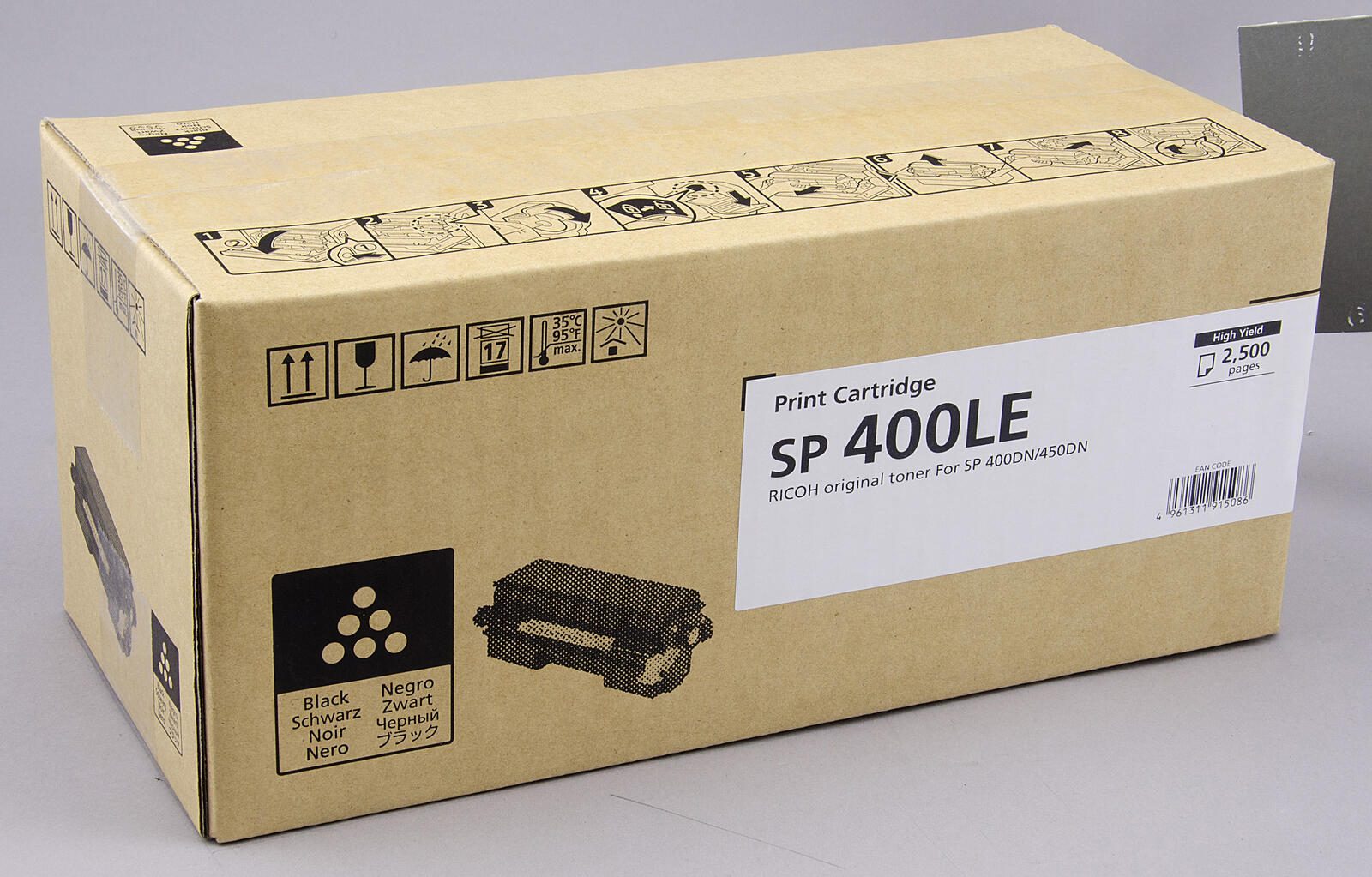 Ricoh Original Type SP 400E Toner schwarz bis zu 2.500 Seiten (408062) für SP400DN/450DN