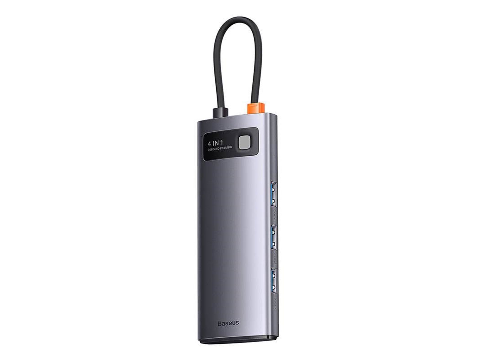 Baseus 4in1 Metal Gleam Series USB-C to 4x USB 3.0 USB-Hubs - USB 3.0 - 5 - silber
