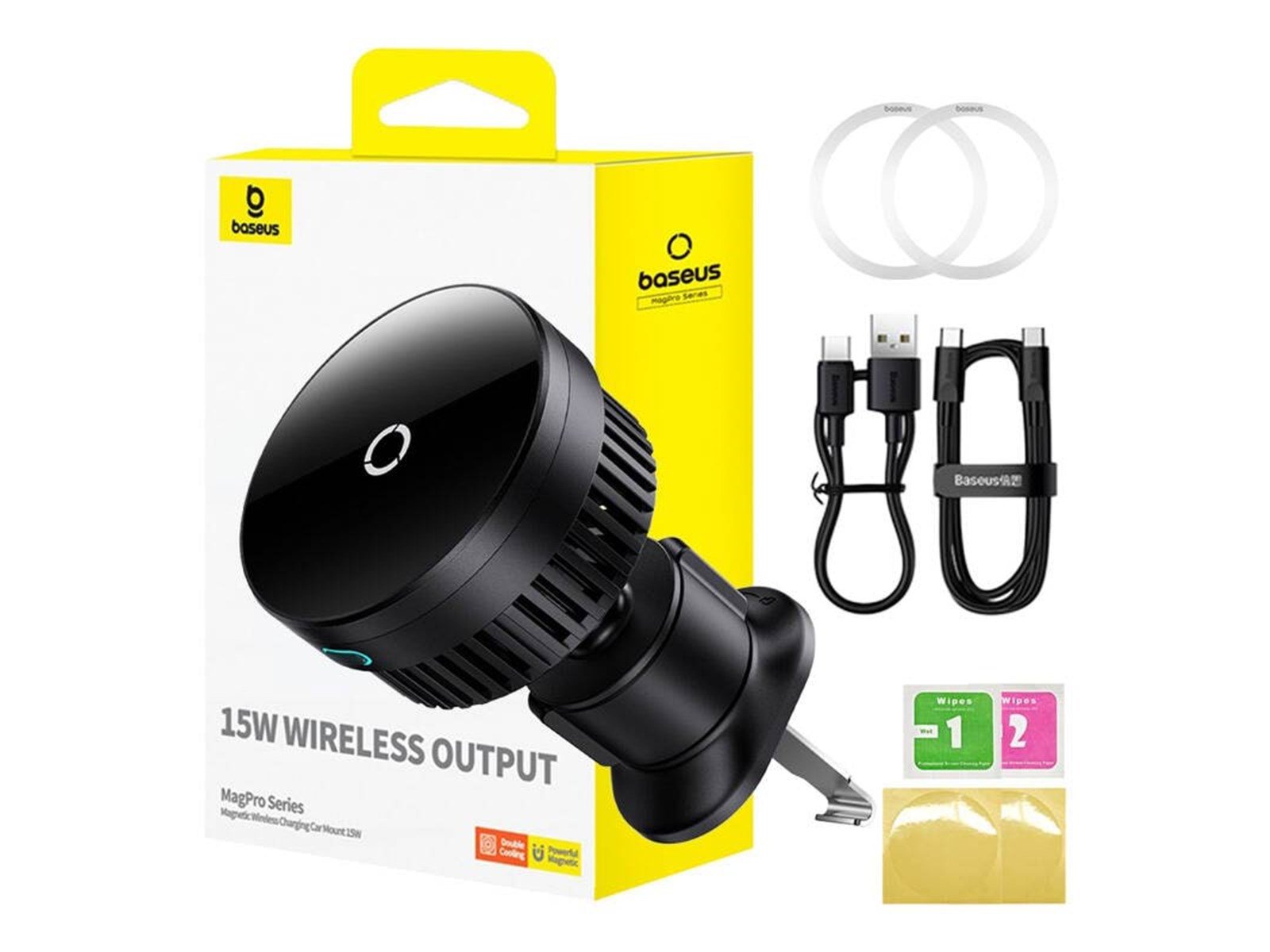 Baseus Magnetic Car Phone Holder  MagPro 15W (black)