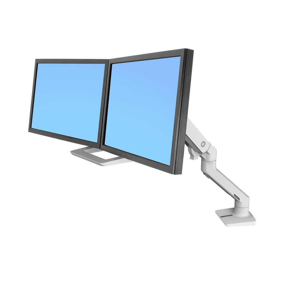 Ergotron HX Dual Monitorarm Tischhalterung für zwei Monitore bis 81,28 cm 32 Zoll weiß