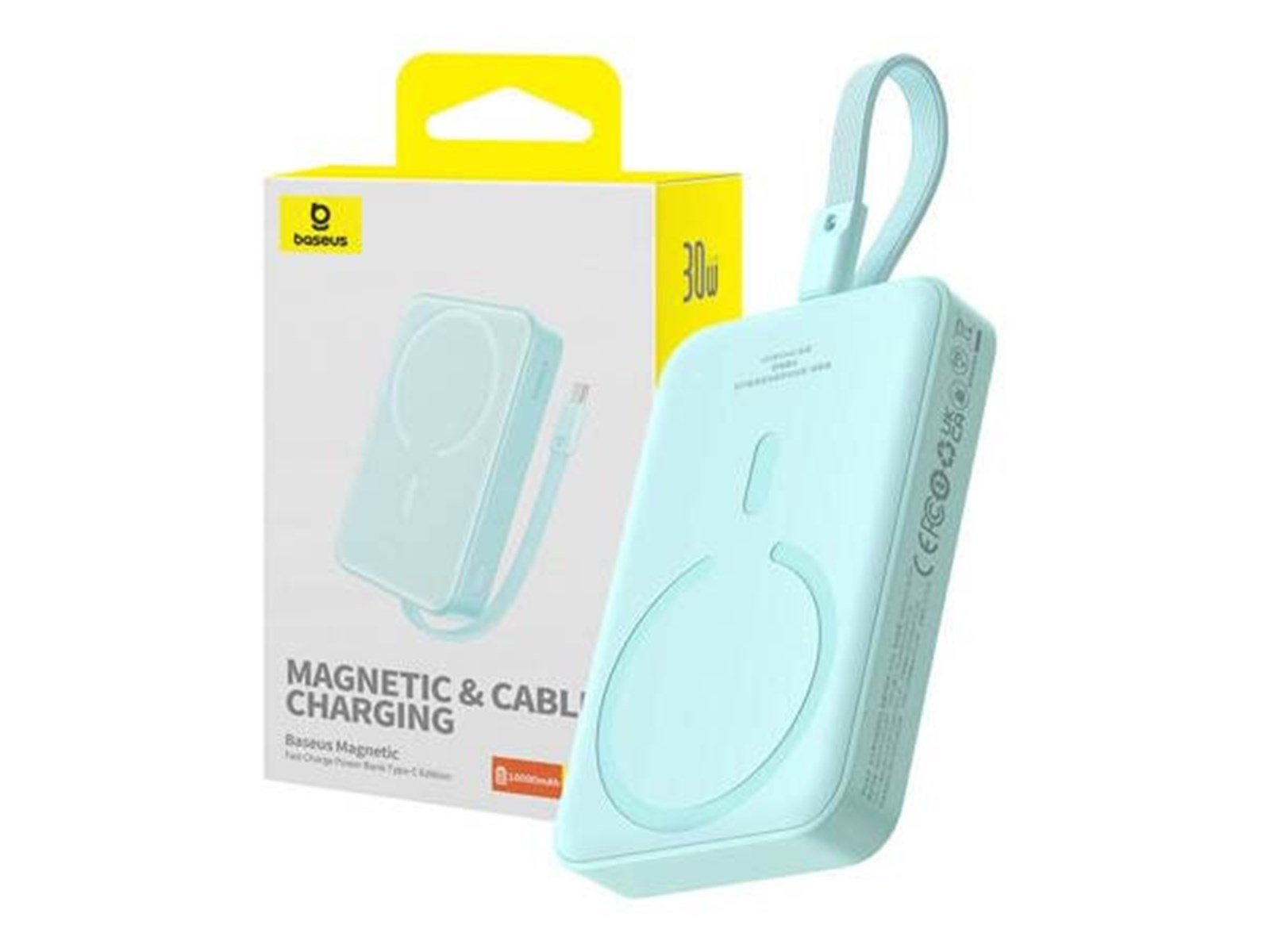 Baseus Magnetic Mini 10000mAh 30W MagSafe magnetic powerbank (blue) Powerbank (Akku) - Blau - 10000 mAh