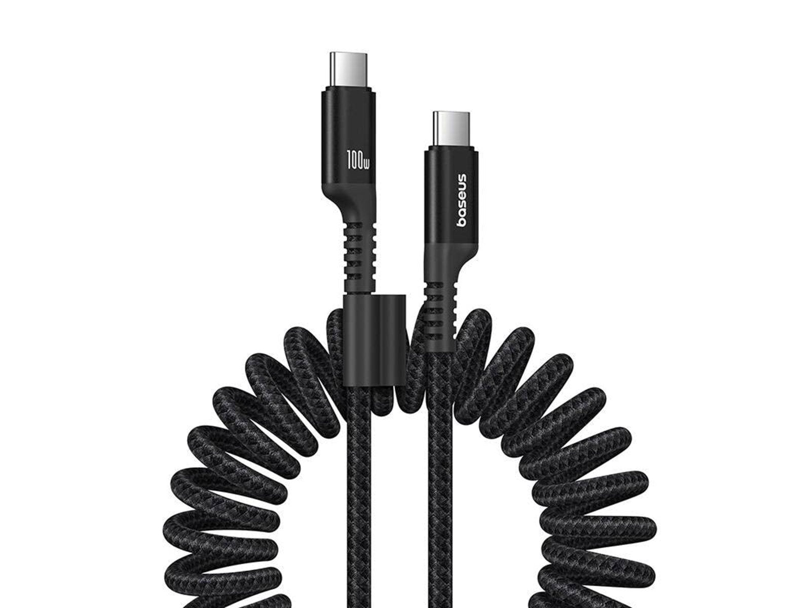 Baseus Fast Charging Cable USB-C to USB-C  Fish-Eye - 100watt - 1m coilled - Black