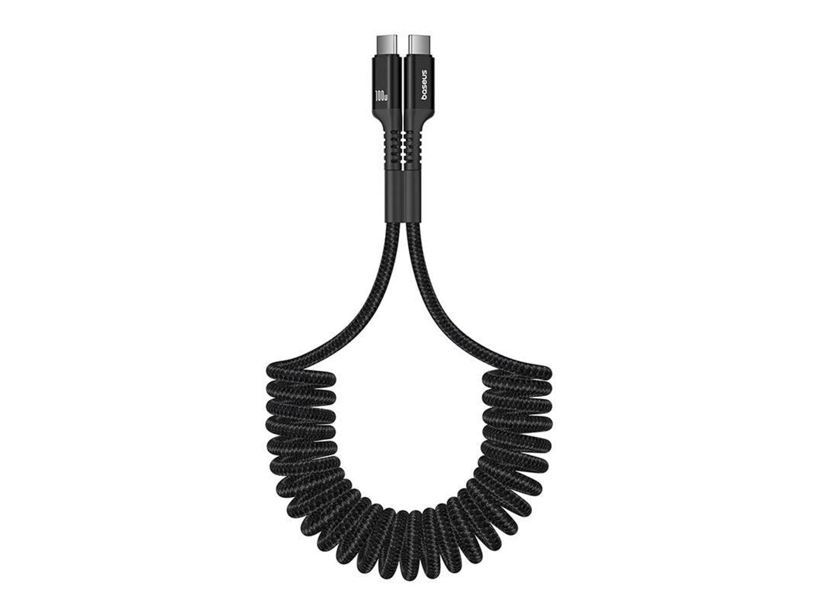 Baseus Fast Charging Cable USB-C to USB-C  Fish-Eye - 100watt - 1m coilled - Black