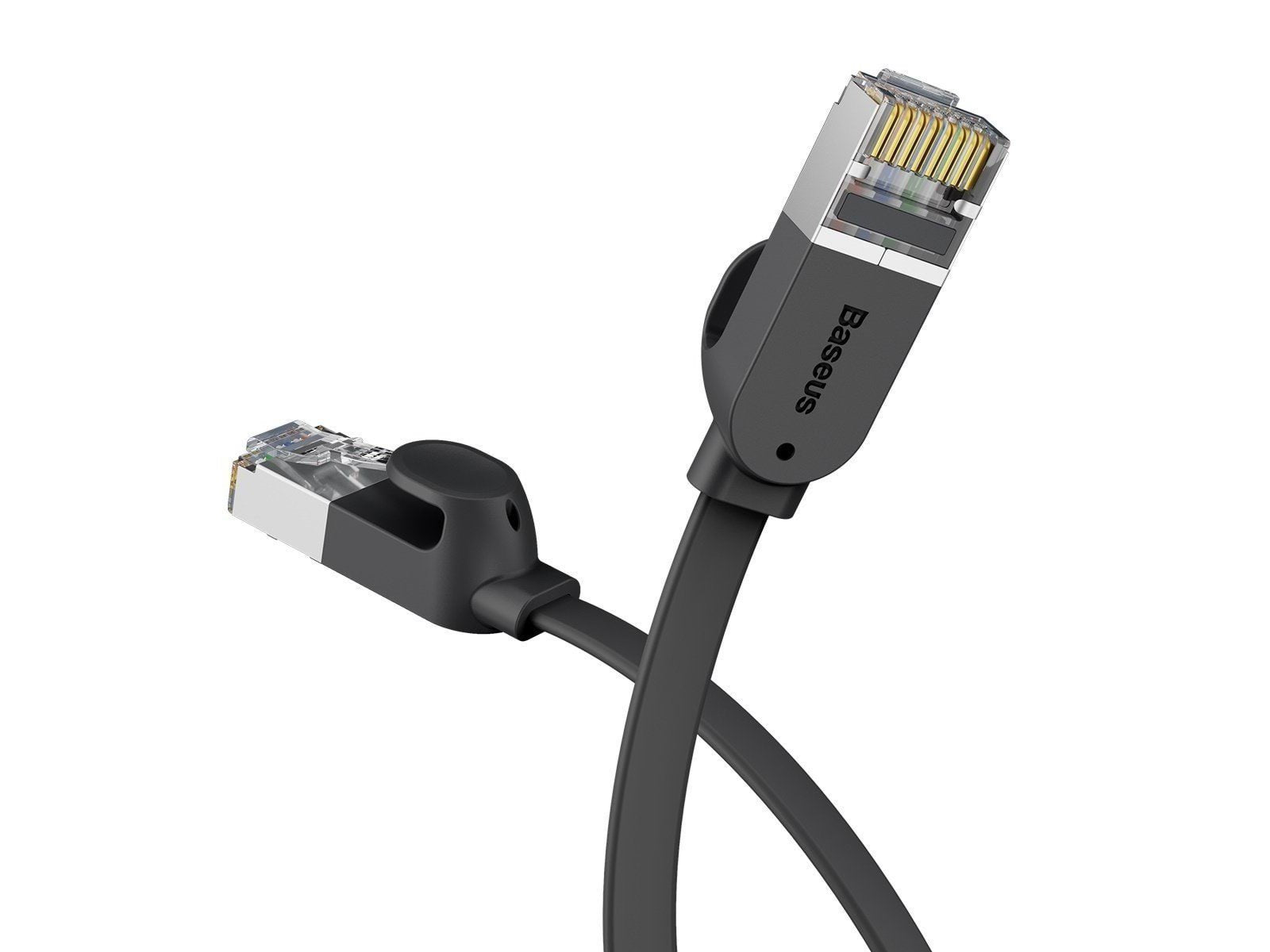 Baseus Cat 6 UTP Ethernet RJ45 Cable Flat 0.5m black - Schwarz - 0.5 meter