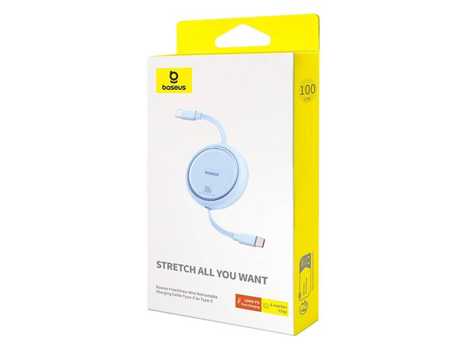 Baseus Free2Draw USB-C to USB-C Cable PD 100W 1m (White)