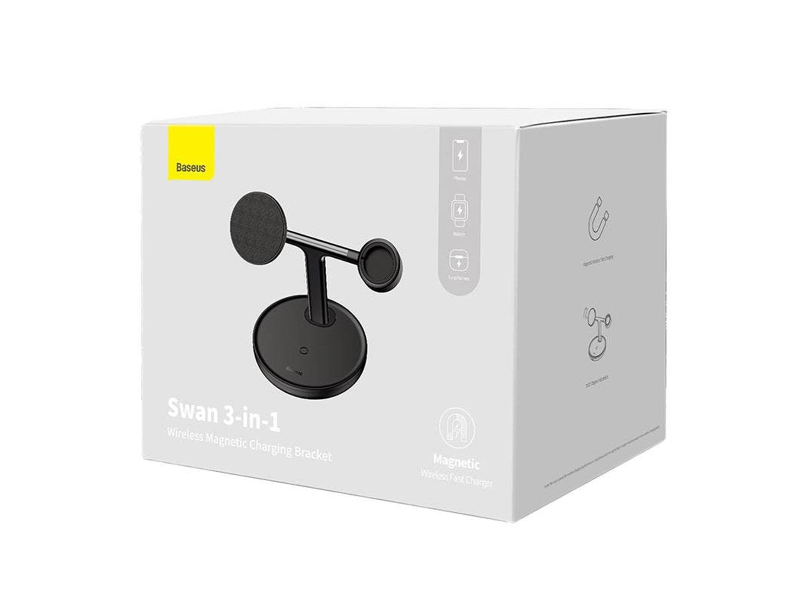 Baseus Magnetic Charging Bracket  Swan 3 in 1 20W (black)