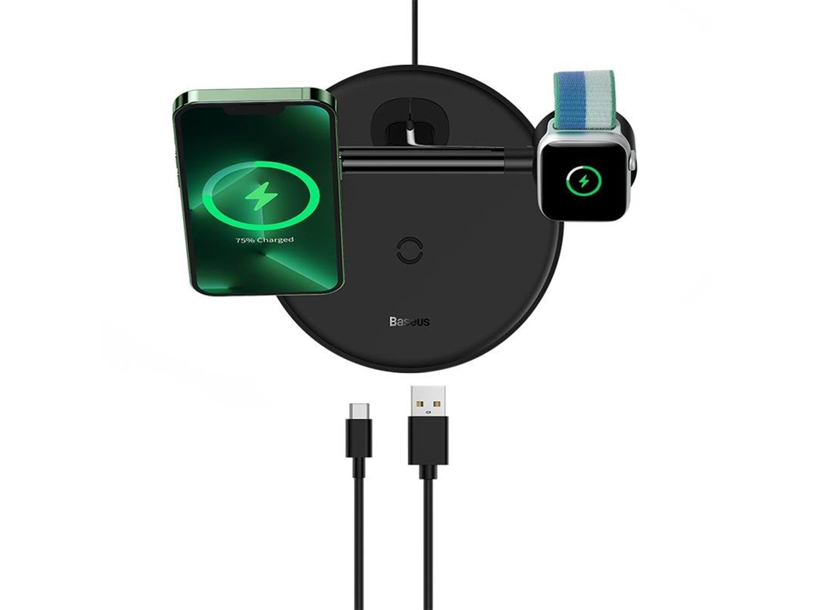 Baseus Magnetic Charging Bracket  Swan 3 in 1 20W (black)