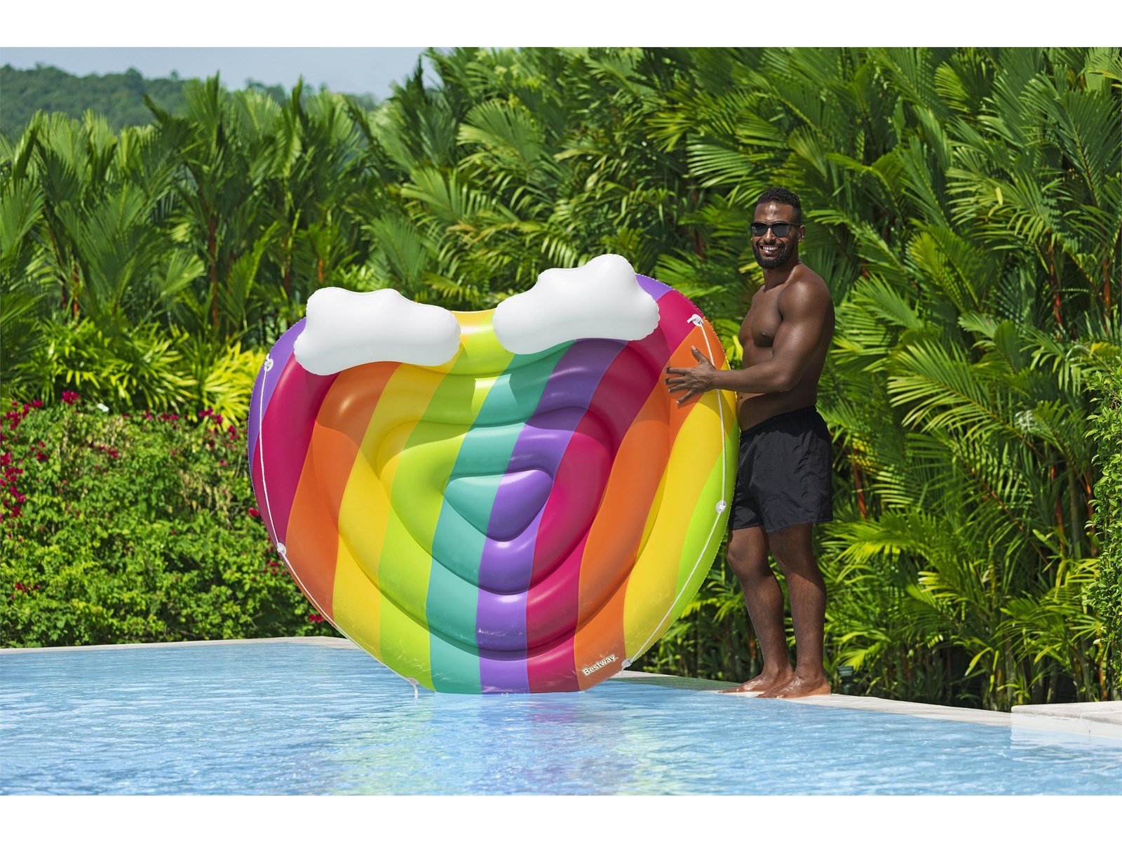 Bestway Rainbow Dreams Inflatable Rainbow Heart 164cm