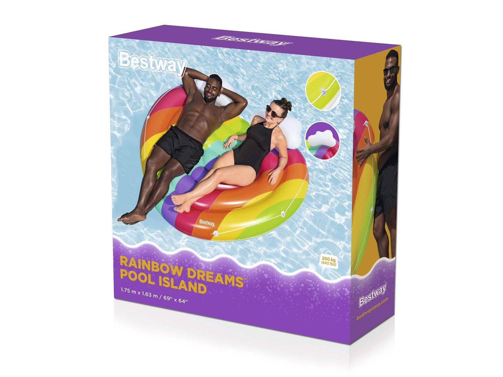 Bestway Rainbow Dreams Inflatable Rainbow Heart 164cm
