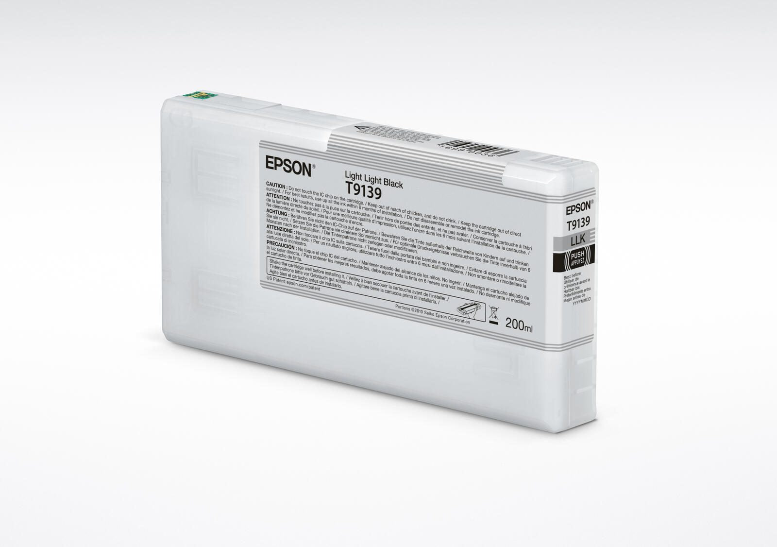 Epson Original T9139 Druckerpatrone schwarz hell hell 200ml (C13T913900)