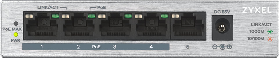 Zyxel Switch  5x GE GS1005 PoE+