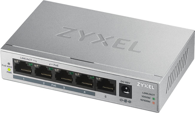 Zyxel Switch  5x GE GS1005 PoE+