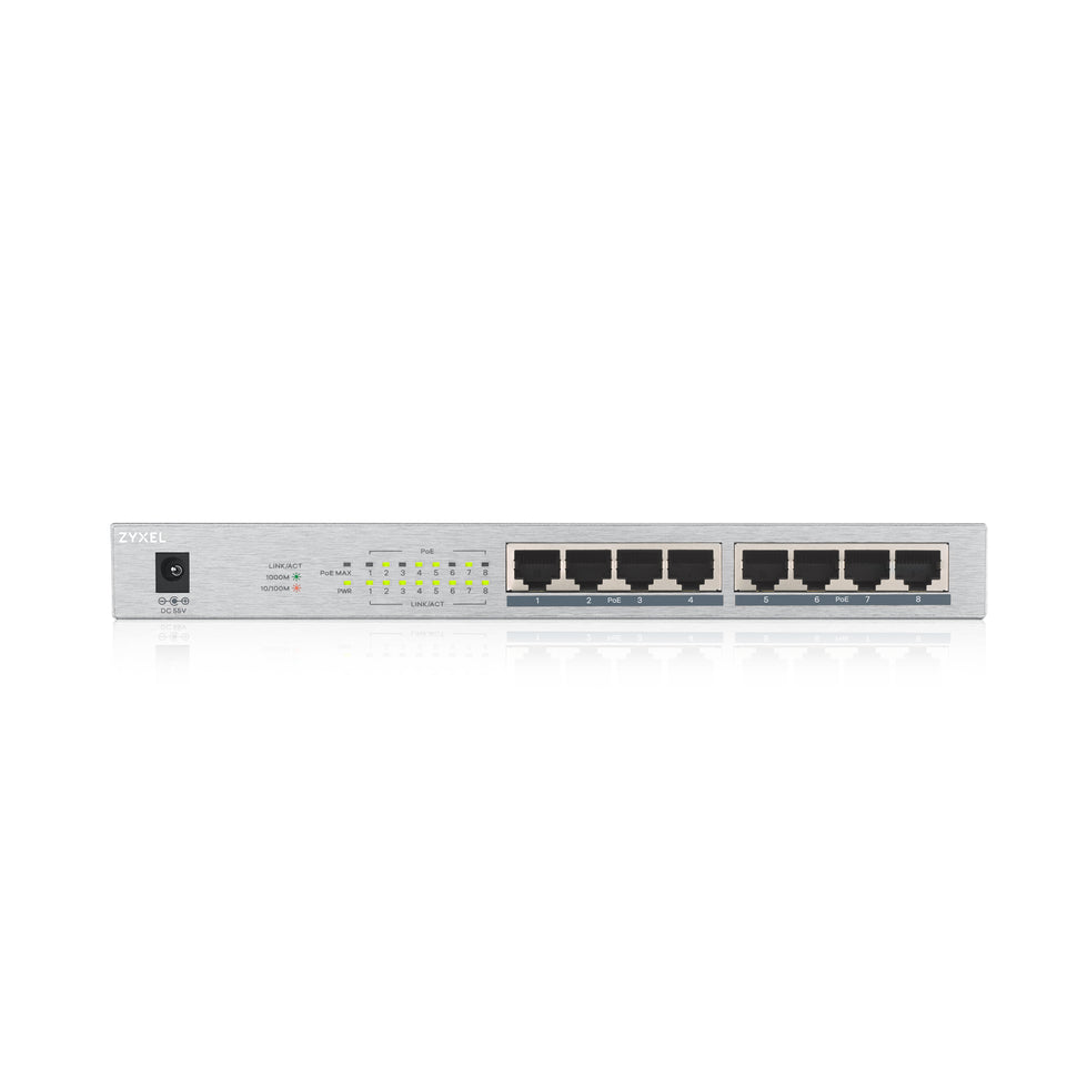 Zyxel Switch  8x GE GS1008 PoE+