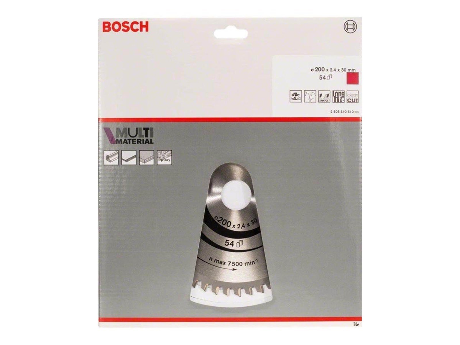 Bosch Multi Material circular saw blade - for wood plastic aluminium non-ferrous metal epoxy abrasive materials