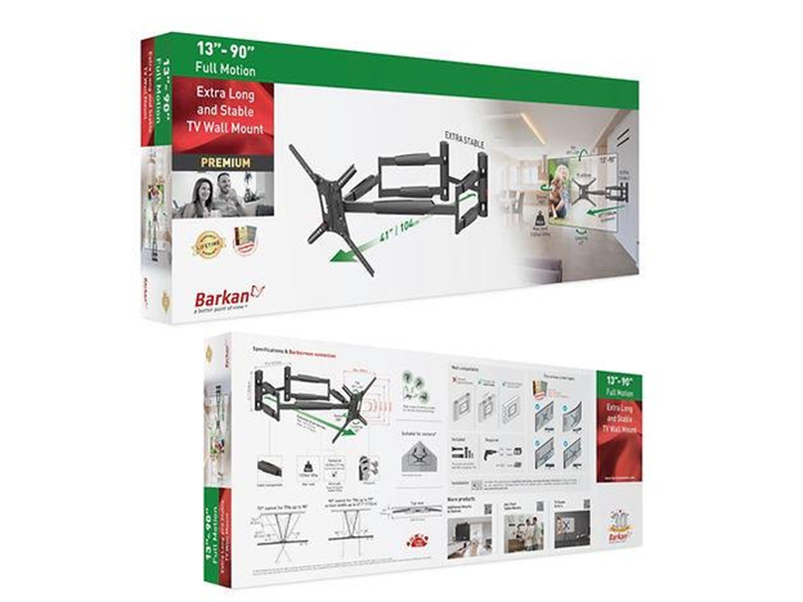 Barkan Mounting Systems BM466XP TV mount 150 kg 90