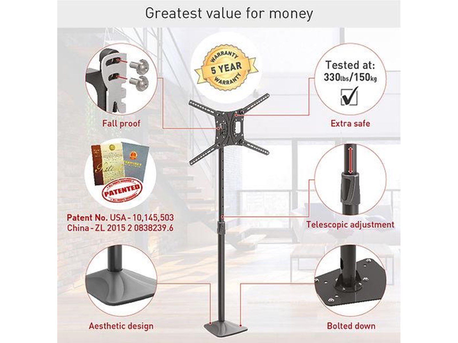 Barkan Mounting Systems FS420 TV mount 50 kg