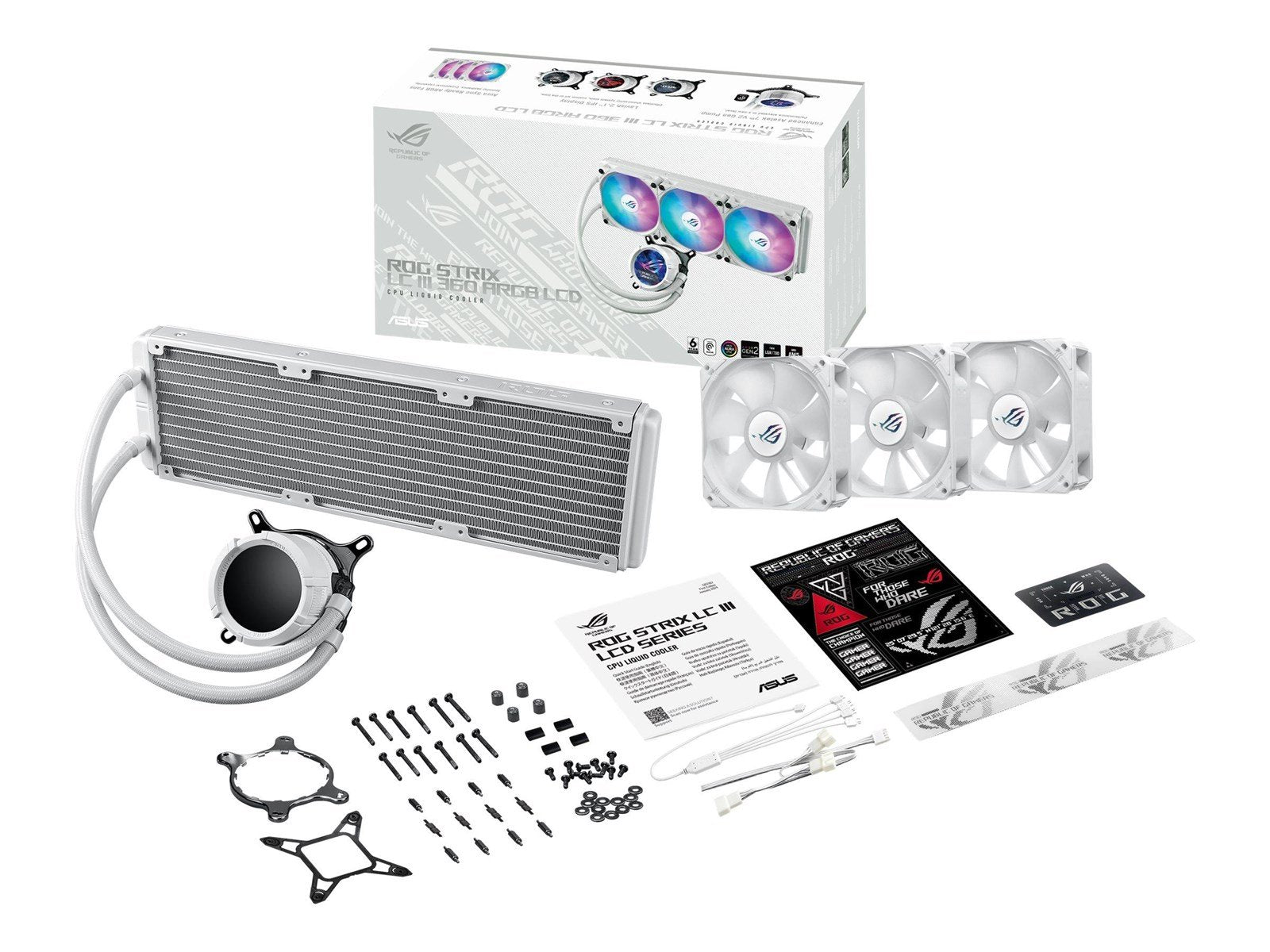 ASUS ROG STRIX LC III 360 ARGB LCD - White - CPU-Wasserkühlung - Max 36 dBA