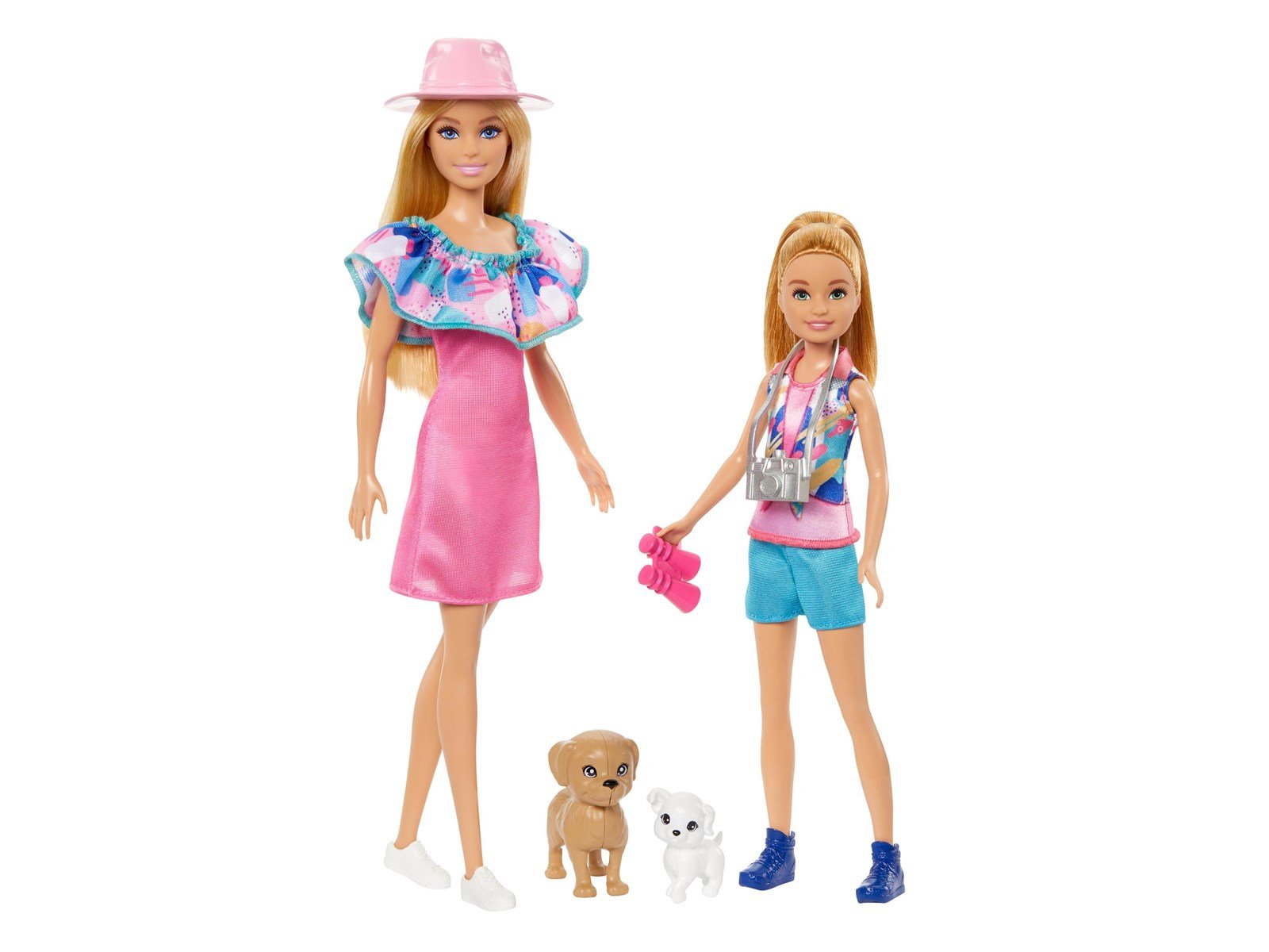 Barbie And Stacie Sister Doll Set with 2 Pet Dogs