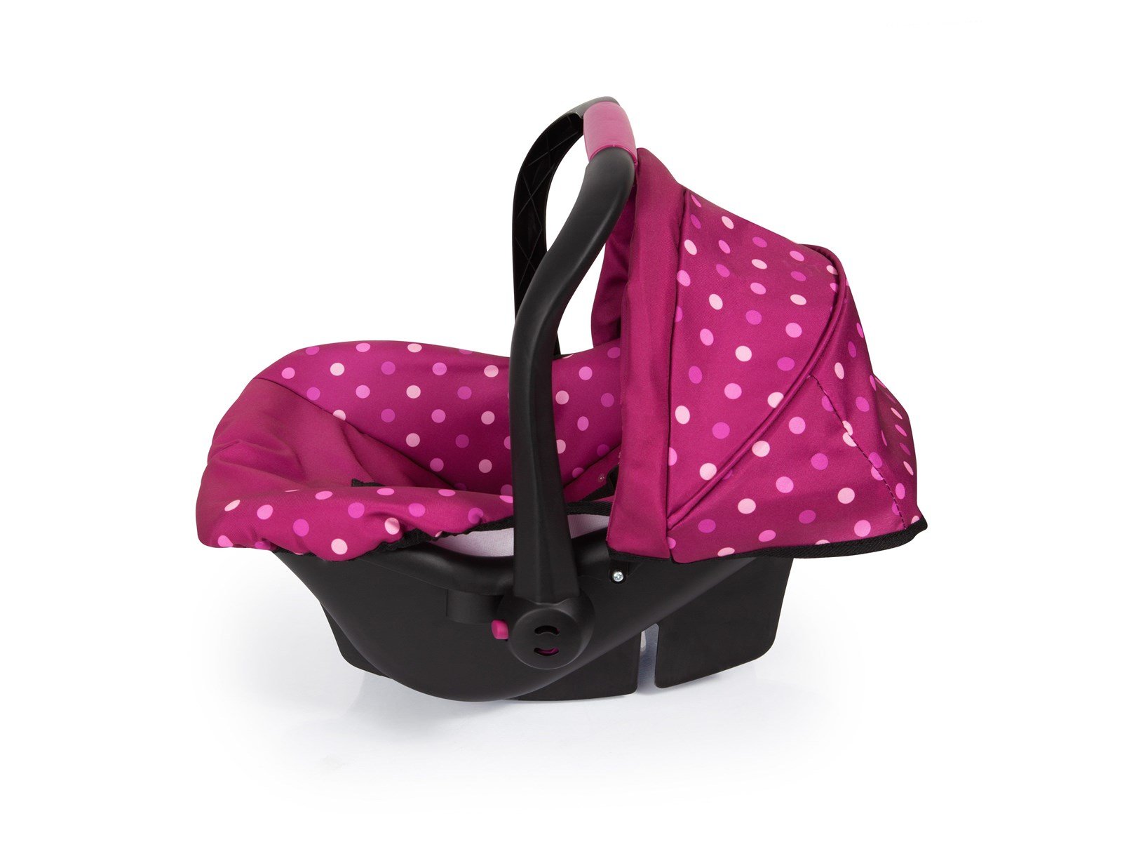 Bayer Design Deluxe Car Seat with Canopy for Dolls  - Rose w/ dots