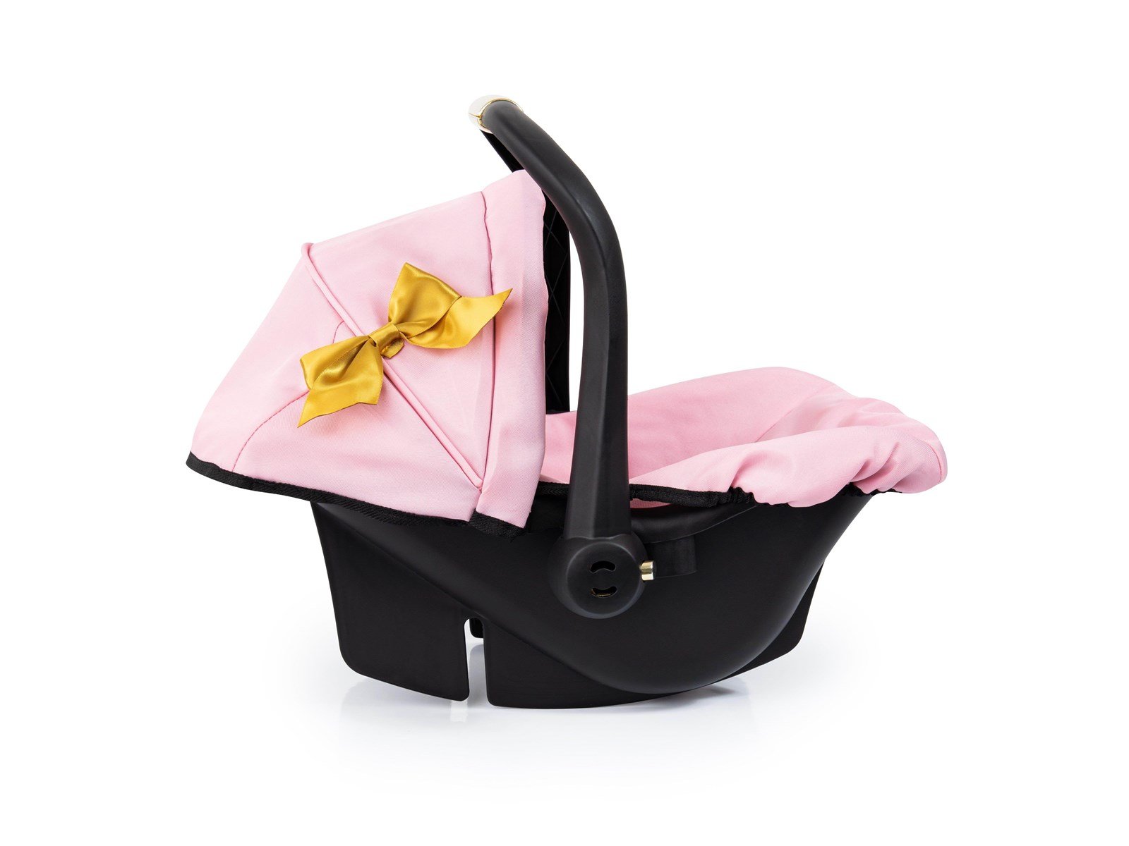 Bayer Design Deluxe Car Seat with Canopy for Dolls - Pink w/ Gold Bow (67990AA)