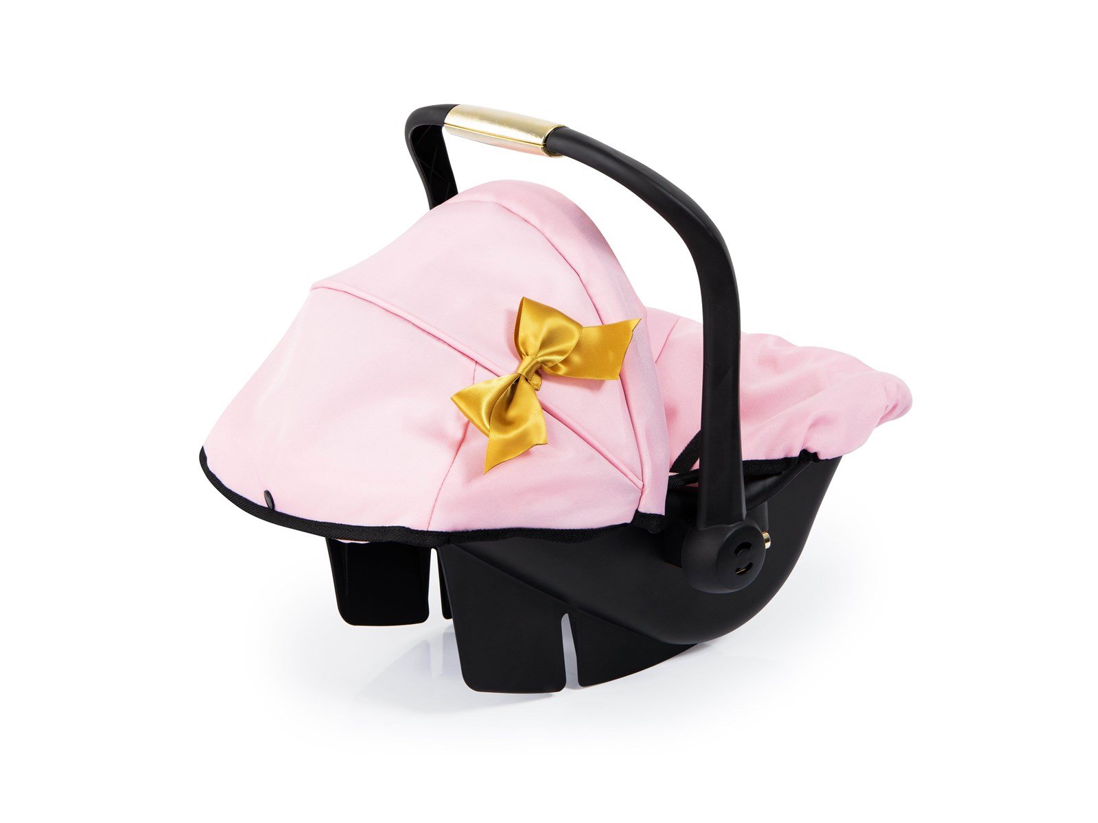 Bayer Design Deluxe Car Seat with Canopy for Dolls - Pink w/ Gold Bow (67990AA)