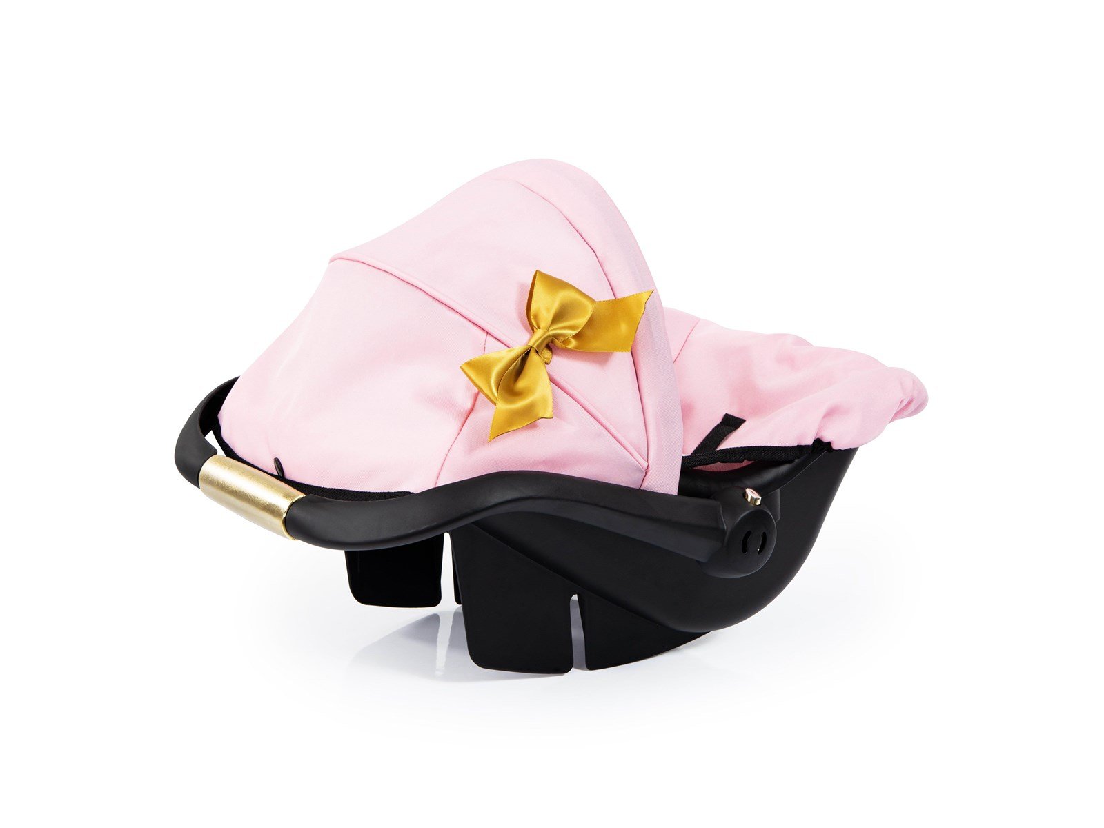 Bayer Design Deluxe Car Seat with Canopy for Dolls - Pink w/ Gold Bow (67990AA)