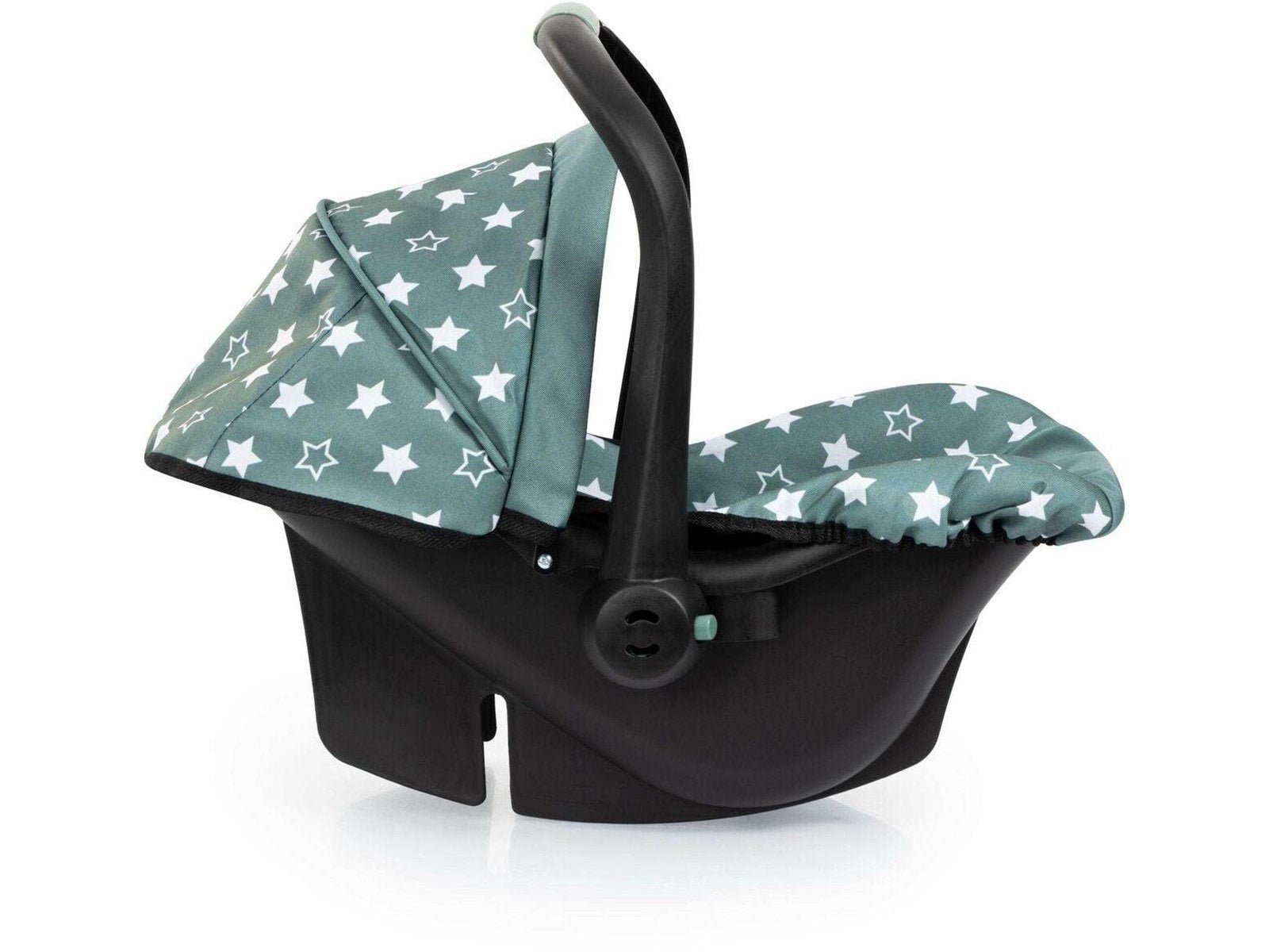 Bayer Design Deluxe Car Seat with Canopy for Dolls - Green w/ Stars (67958AA)