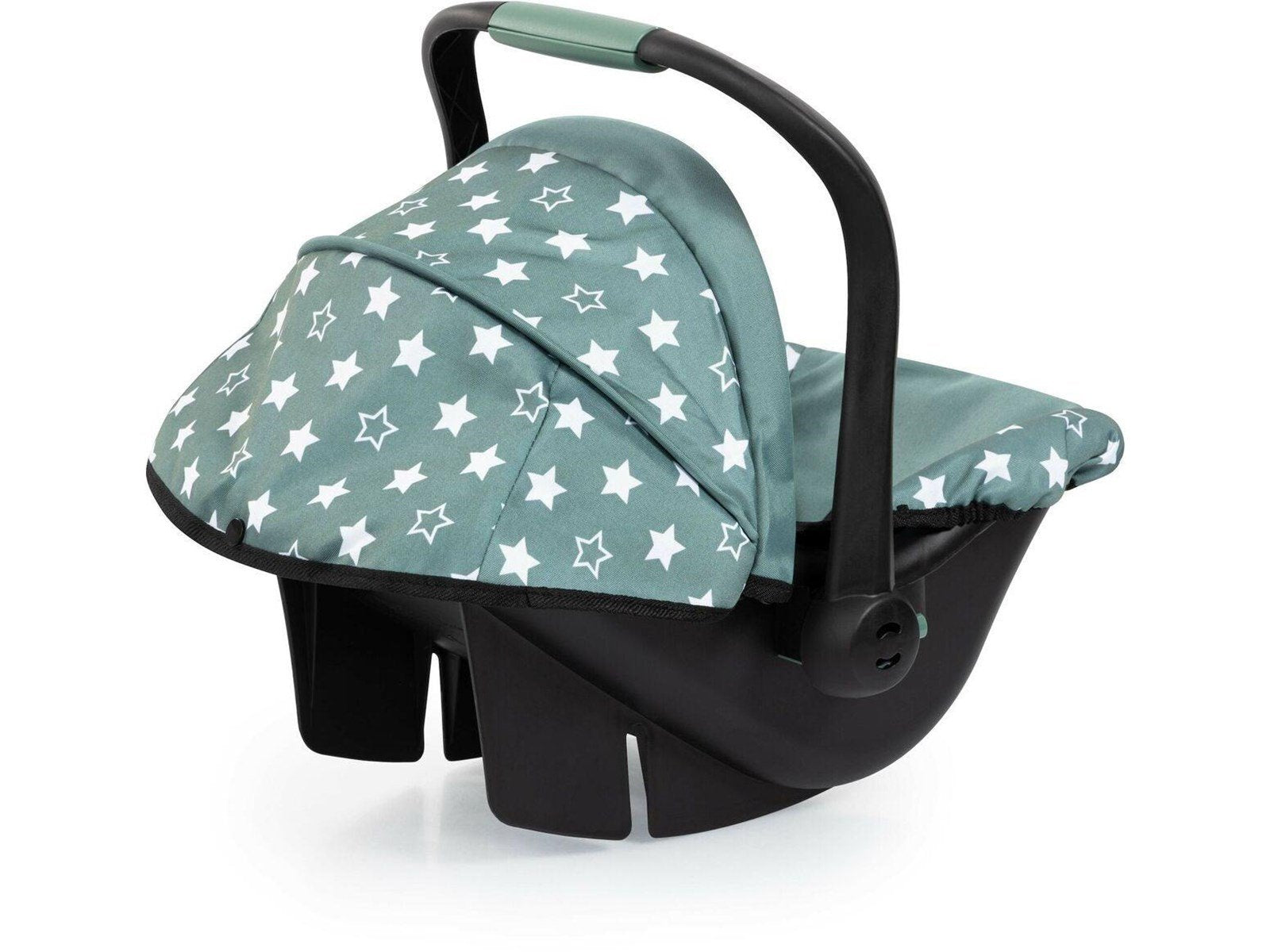 Bayer Design Deluxe Car Seat with Canopy for Dolls - Green w/ Stars (67958AA)