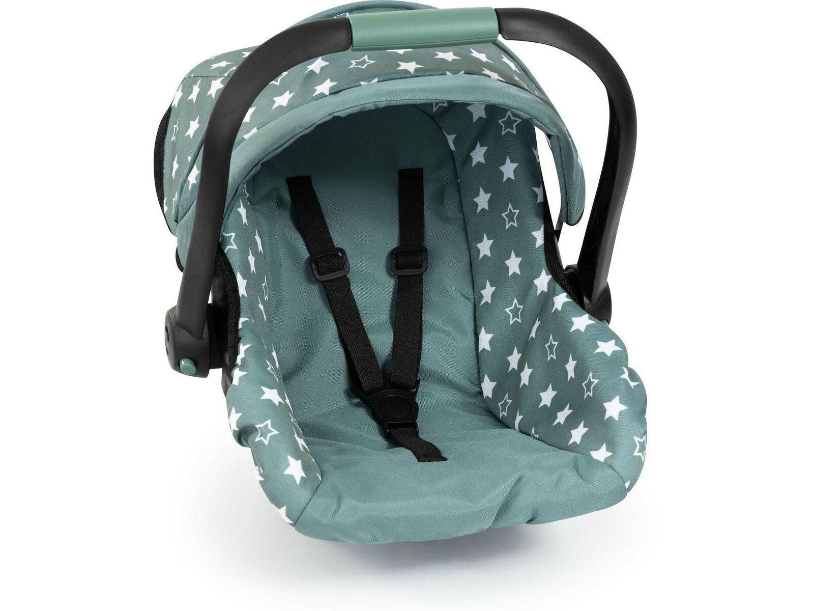 Bayer Design Deluxe Car Seat with Canopy for Dolls - Green w/ Stars (67958AA)