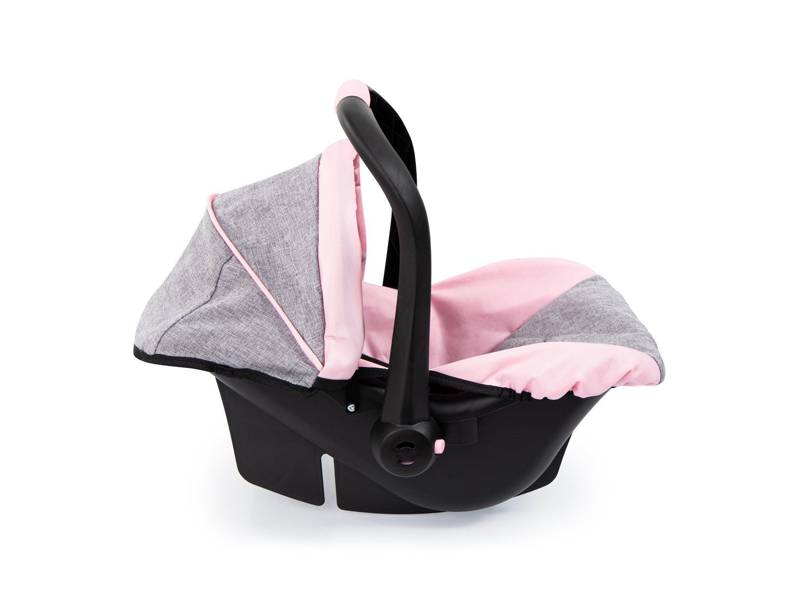 Bayer Design Deluxe Car Seat with Canopy for Dolls  - Grey/Pink (67933AA)